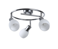 Spot Bara Satelite Alb + Crom 3 X E14 40W Circular